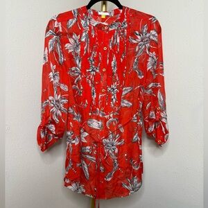 Anthropologie Leifsdottir Cattleya Floral Tunic